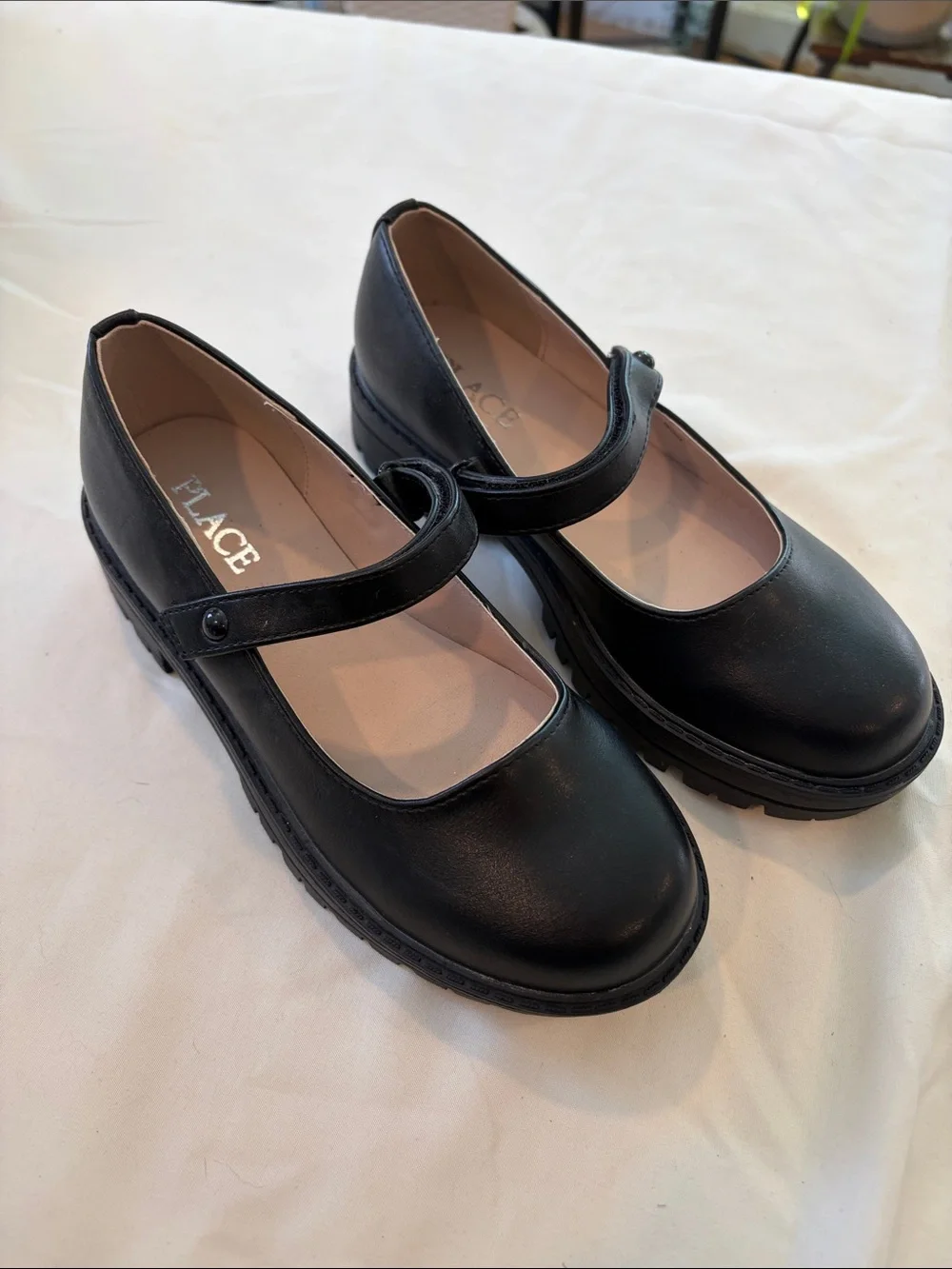 The Children's Place Black Mary Jane Strap Dress Shoes kids size 1